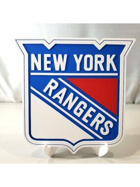 New York Rangers 3D Wall Art With Stand - Bold Team Logo Design For Display Or D